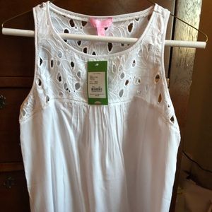 LILLY PULITZER 'Flutter" Top, Resort White, XS NWT